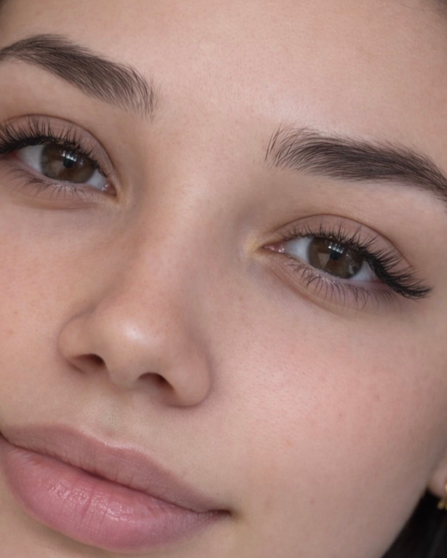2D volume lash extensions in a doll effect at Blanche Beauty