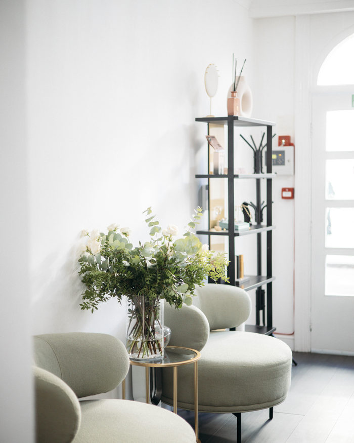 The studio interior at Blanche Beauty, Fitzrovia